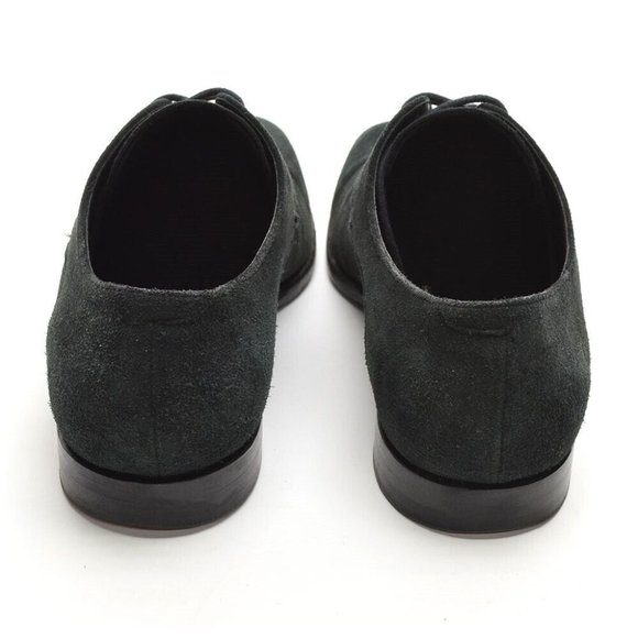 Men Barker Black Wallace Made in England Black Nubuck Oxfords 7.5 - Picture 4 of 6